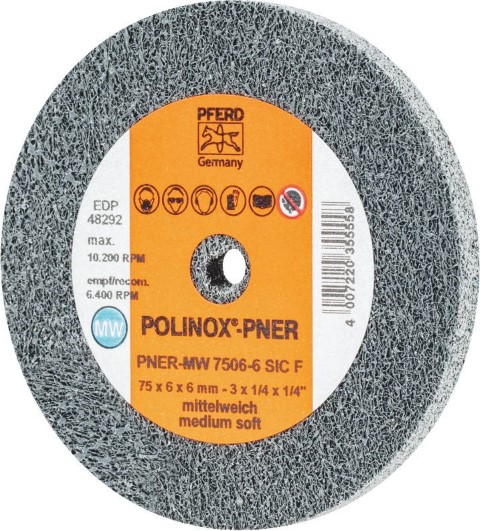 PFERD POLINOX RING WHEEL UNITIZED DISC PNER-MW 7506-6 C FINE